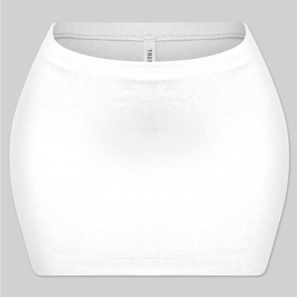 White mini skirt, double layered